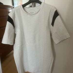Off white striped tunic